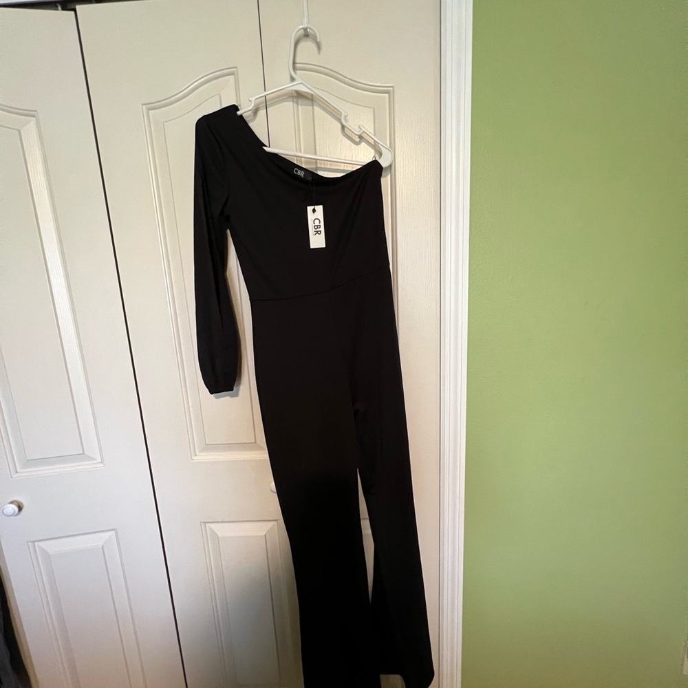 NWT Chic Black Off-Shoulder Jumpsuit